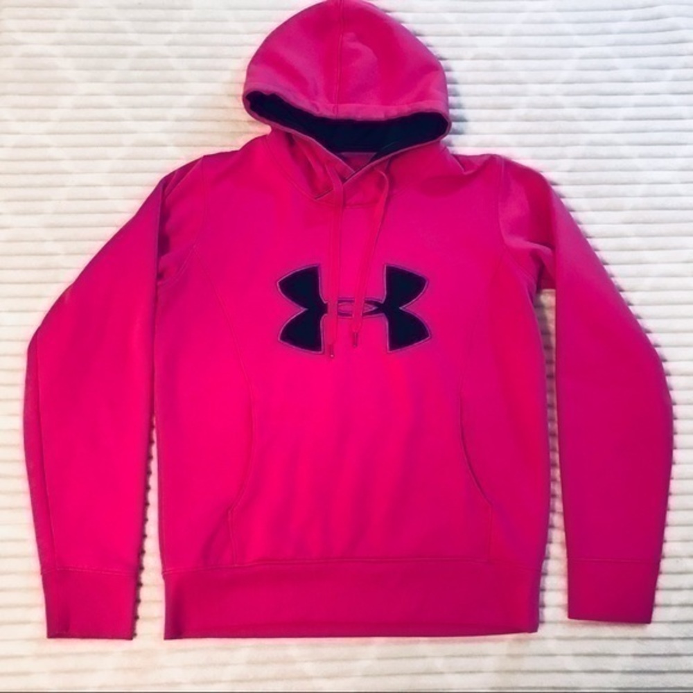Under Armour Pink Cold Gear Hoodie Sweatshirt Med
